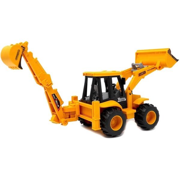 Unbreakable Excavator Crane Model Construction Engineering Vehicle Friction 2 in 1 Bulldozer Toys Trucks Building Vehicles for Kids 2 Years and Above