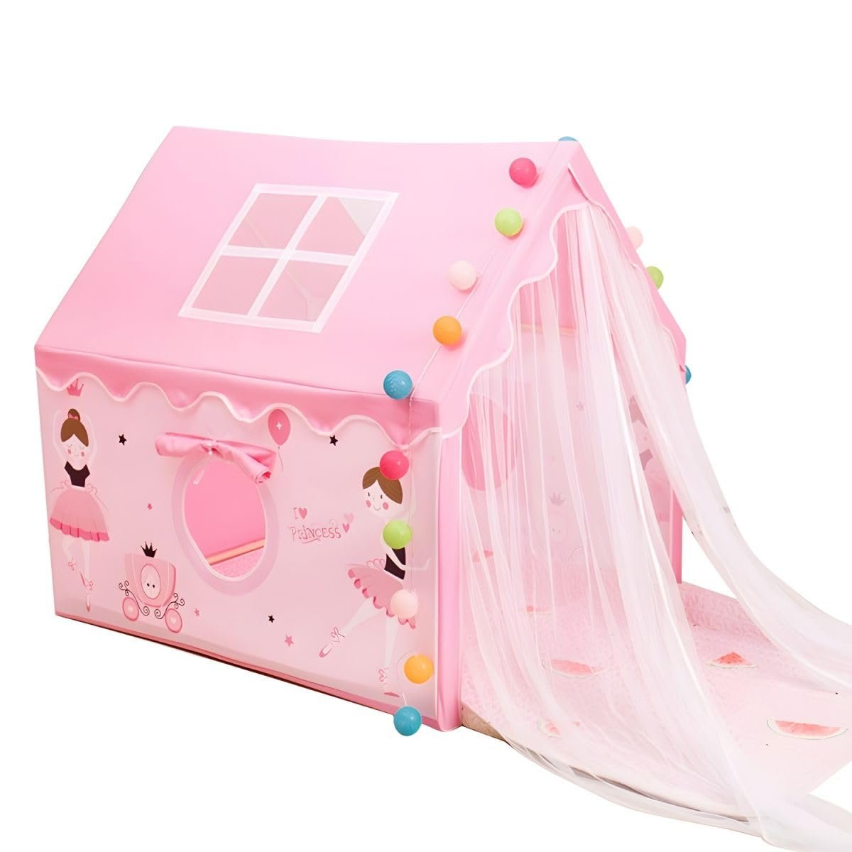 Colorfull and Extremely Light Weight Indoor and Outdoor Kids Play Tent House for 3-8 Years Old Kids Girls and Boys (Princess-052) - Image 3