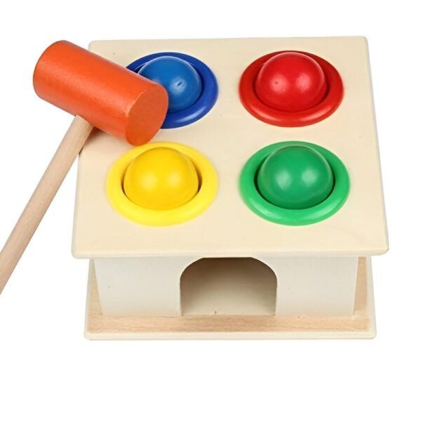 Wooden Hammer Ball Toy for Kids 2 Years | Montessori Toys for 1+ Year Old Boy | Hand-Eye Coordination & Sensory Toy | Activity Game & Pounding Toy for Toddlers