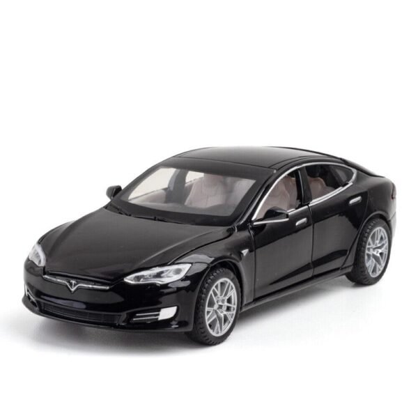 Exclusive 1:32 Diecast Model Alloy Tesla-S Alloy Metal Pull Back with 6 Openable Doors & Sound Light Auto Toy Car for Kids Best Gift Toys for Kids Boys/Colors As Per Stock