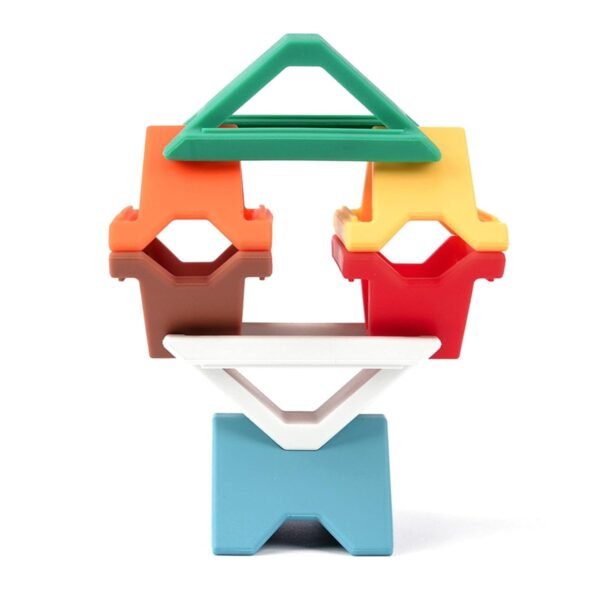 bnf® Silicone Stacking Toys Fine Motor Skills Educational Toy for Children Green Baby | Toys for Baby | Developmental Baby Toys - Image 2