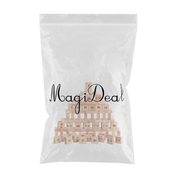Lyla Wooden 99 Multiplication Math Blocks Learning 4-7 Years Old Boys Girls - Image 4