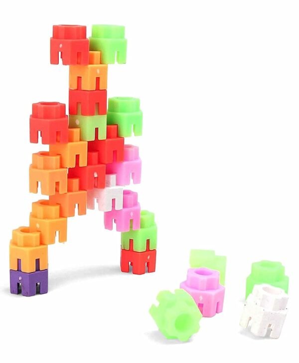 Building Blocks for Kids - Hexagonal Educational Medium Size Building Smart Blocks for 3-8 Years Old Kids Boy, Block Game, Educational Toys for Kids-Multi(Hexa Blocks, 90 Pcs) - Image 2