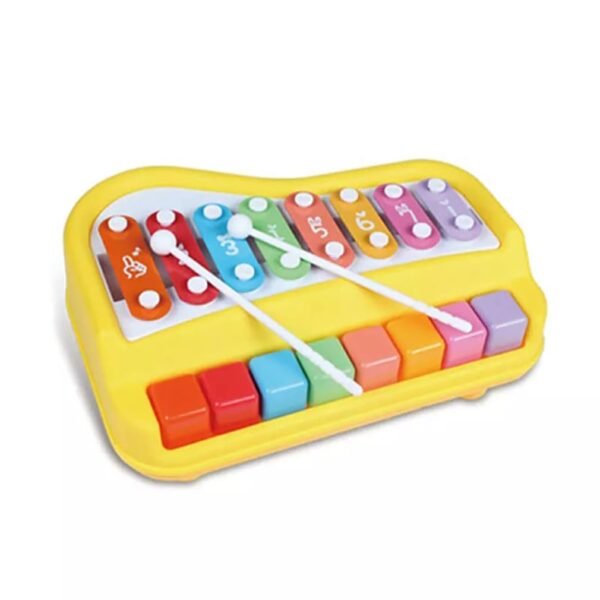 Webby 2 in 1 Baby Piano Xylophone Toy | 8 Multicolored Key | Preschool Montessori Educational Musical Learning Piano Cum Xylophone Toy for 1-3 Years Old Baby, Toddlers, Kids, Girls & Boys (Large) - Image 6