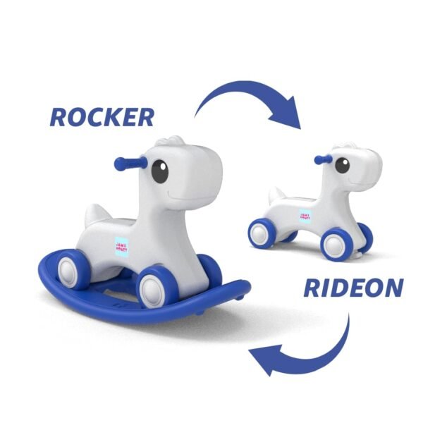 Amazon Brand - Jam & Honey 3-in-1 Baby Push Ride-On, Rocker & Balance Board | for Kids 1-4 Years Old | Non-Toxic | Durable and Safe | Upto 20kgs Weight | Blue & Grey - Image 6