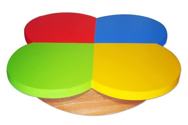 saifhandicrafts Wooden Apple Balance Board (3-8 Years) - Indoor & Outdoor Activity Fitness Toy for Kids (Multi colour)