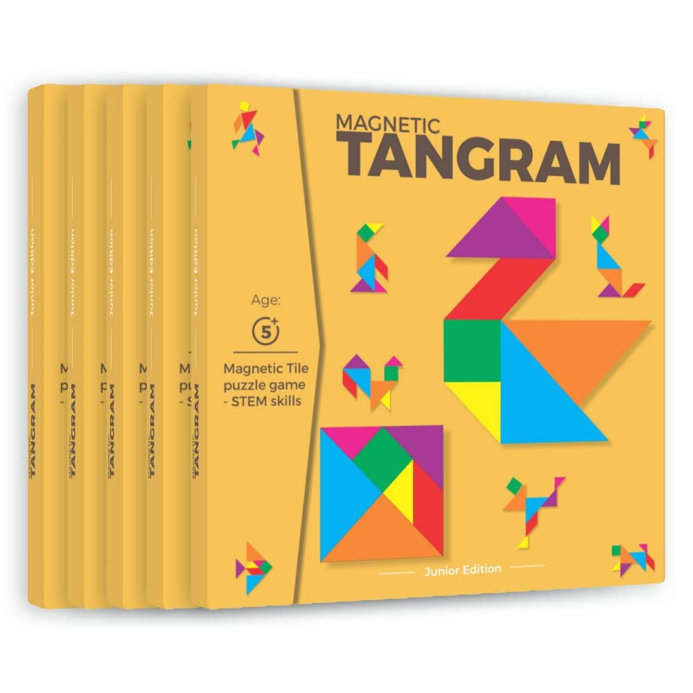 Birthday Party Return Gift for Kids 5 to 7 Year Pack of 5 Pcs - Magnetic Tangram for Kids 5 to 7