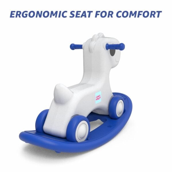 Amazon Brand - Jam & Honey 3-in-1 Baby Push Ride-On, Rocker & Balance Board | for Kids 1-4 Years Old | Non-Toxic | Durable and Safe | Upto 20kgs Weight | Blue & Grey - Image 5