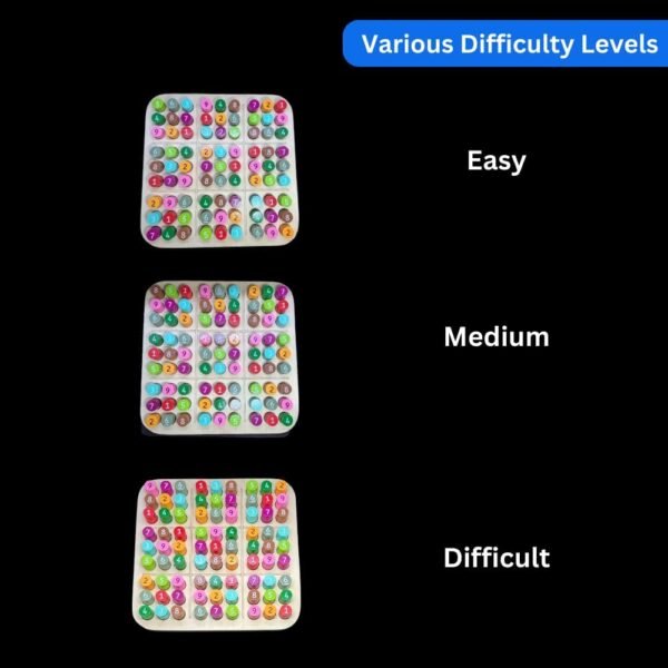 Colourful Wooden Sudoku Game | Fun Sudoku Puzzle Game Toy Challenge for 6+ Years | Educational Board Games for Primary School Kids | Math Brain Teaser Indoor Game Puzzle for Adults and Family - Image 5
