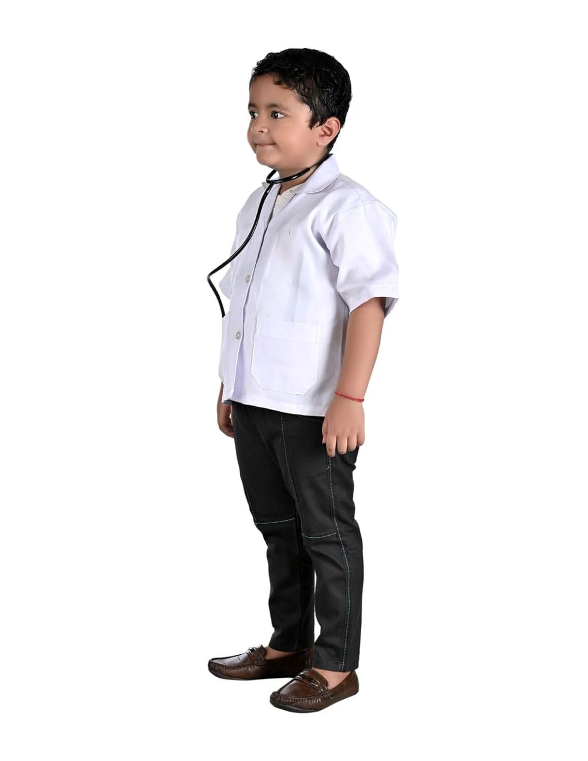 BookMyCostume Doctor Physician White Coat with Stethoscope Medical Professional Community Helper Kids Fancy Dress Costume 7-8 years - Image 4