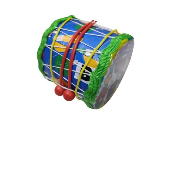 Plastic Large Drum Dholak for Kids with 2 Sticks & Free 1 Plastic Cute Small Drum with 2 Sticks (Buy 1 Get 1 Free Combo | Girl and Boys | Combo 2 Pcs | Multi-Colour | Age 0-6 Years - Image 6