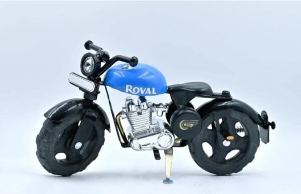High Hills Metal Miniature Bike Toy for Kids Push Scale Model Motorcycle Toy Vehicles for Kids Pull Push Toy Vehicle Playset Motorcycle Bike for Kids 2+Years Boys Girls (Sky Blue, Pack of 1) - Image 3