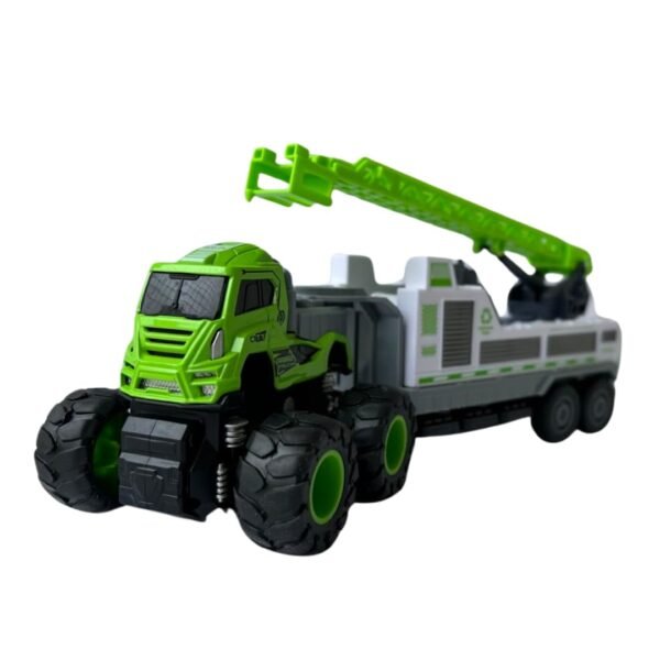 1:43 Scale Monster Truck Crane – Durable Crane Toy for Kids with Movable Parts – Realistic Dumper Truck Toy for Play & Display – Ideal Gift for Ages 3+