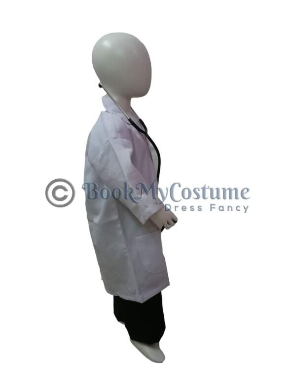 BookMyCostume Doctor Physician White Coat with Stethoscope Medical Professional Community Helper Kids Fancy Dress Costume 2-3 years - Image 2