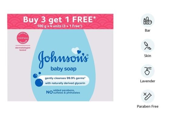 Johnson\'s Baby Soap 100g (Buy 3 Get 1 Free) - Image 2