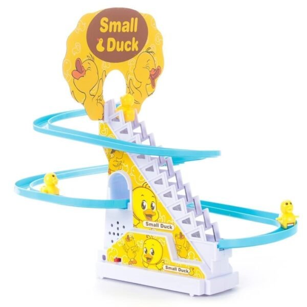 TEC TAVAKKAL Duck Slide Toy Set, Funny Automatic Stair-Climbing Ducklings Cartoon Race Track Set Little Lovely Duck Slide Toy Escalator Toy with Lights and Music (Duck Track Set) - Image 4