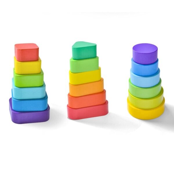 bnf® Wooden Stacking Toys Children\'s Educational Development Montessori Toy Baby | Toys for Baby | Developmental Baby Toys - Image 5