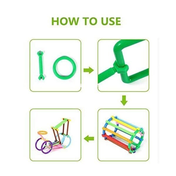 Smart Stick Building Blocks for Kids-200Pcs Blocks Creative Construction Set Toy for Kids Educational Preschool Learning Toys,Ideal for 3-8 Years Old Kids Boys & Girls(Puzzle Blocks) - Image 4