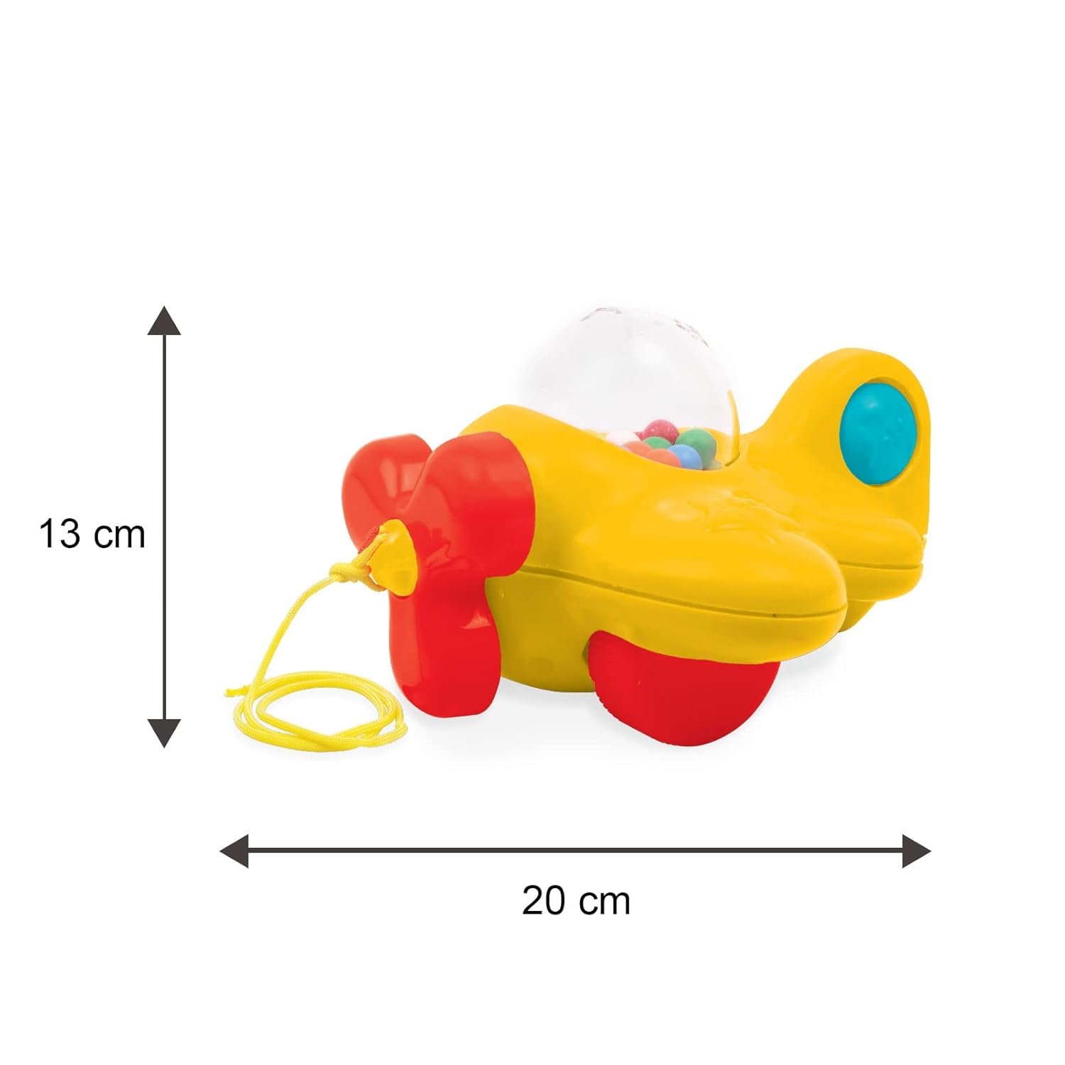 Funskool Giggles - 2 in 1 Toddler Multicolour Giftset,Shape Sorting Cube and Aeroplane Pull Along Toy, Develops Motor Skills,18 Months and Above, Infant & Pre-School Toys - Image 2