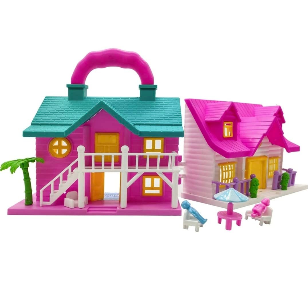 Dream Palace Doll House With Accessories | Girls Play Set With Furniture | Role Play Set for Ages 3-8 Years (78 Pieces) - Image 6