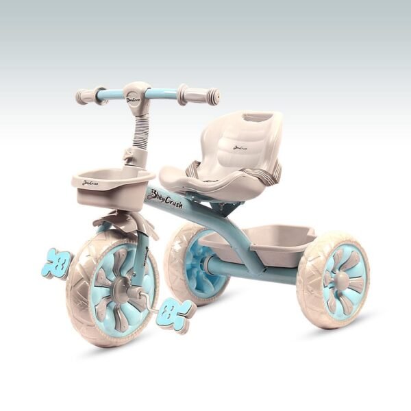 Babycrush Rambo Grey Star Tricycle for Kids 2-5 Years - Blue - Image 2