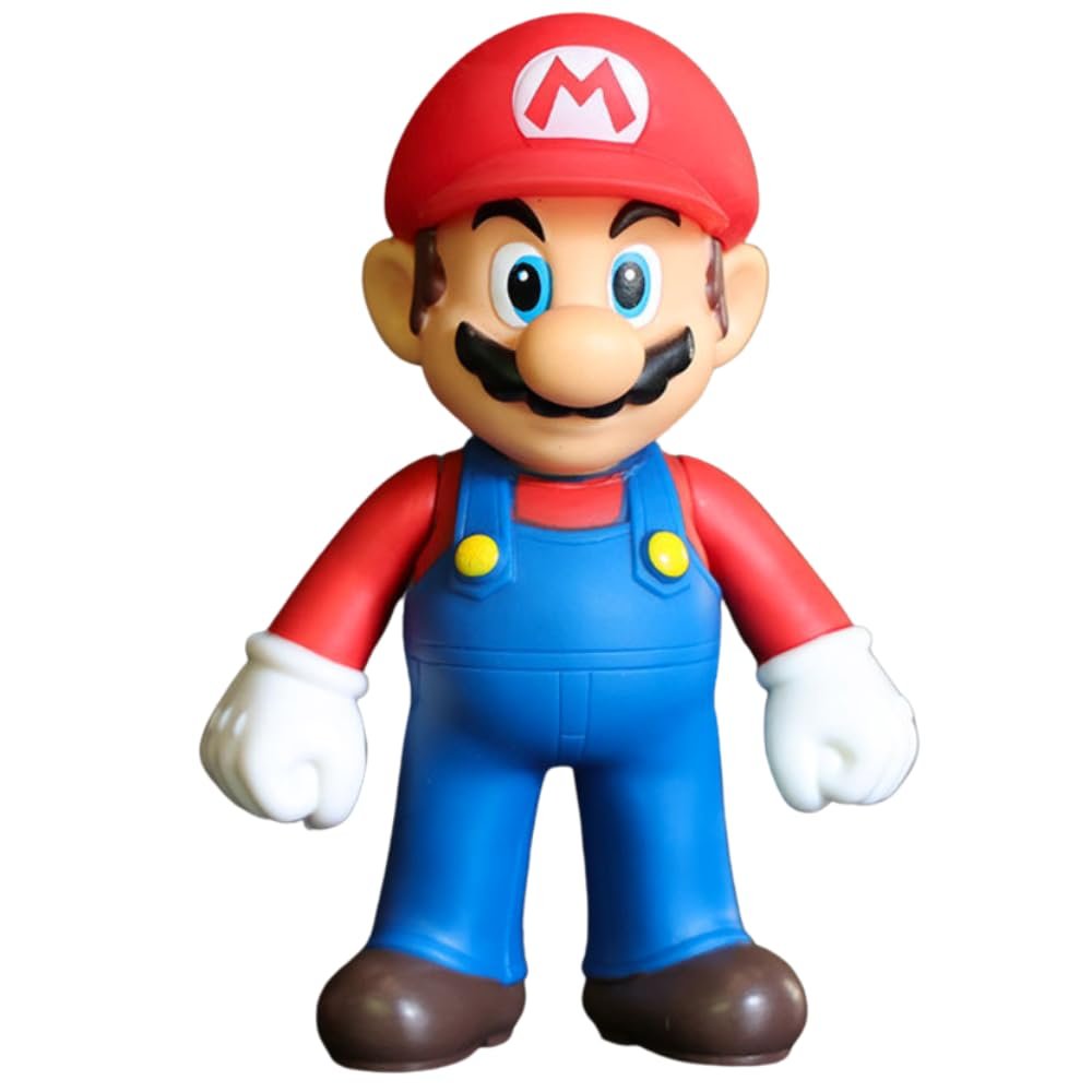 Mario Toys Action Figures Height -11CM Collectible Gifting PVC Multicolour (Mario Red)