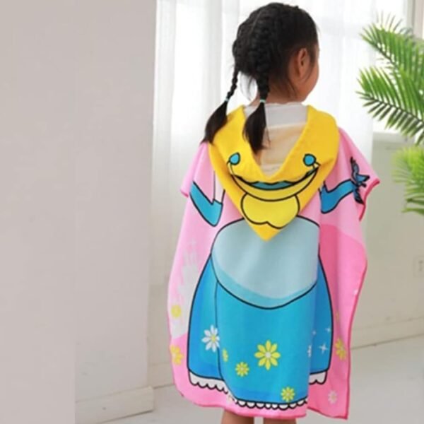 Crocodile Poncho Towel for Kids | Hooded Bath Towels | 60 x 60cm Toddler Pool Towel for Boys & Girls, 1-7 Years | Cute & Cozy Bathrobe Alternative - Image 3