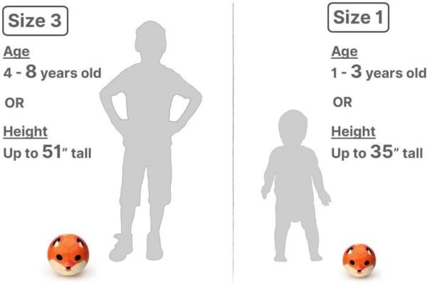 Toyshine Synthetic Leather Edu-Sports Football Soccer Educational Toy Ball for 4-8 Years Kids, Size 3 - Fox (Orange) - Image 5