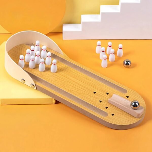 Toys for Boys 7-14 Years Girls Mini Desktop Bowling Game Toy for Family Miniature Fun & Stress Relief Tabletop Indoor Board Game-Pack of 1 (Bowling)