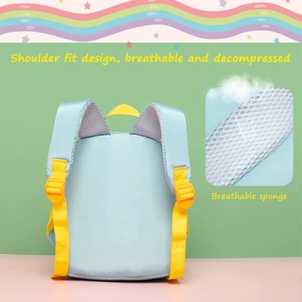 AGC Backpack With Cartoon Unicorn Stuffed Soft Toy(Detachable) Baby Kids for Girls & Boys for 3-5 Years Old Child (Small) (Color-Yellow,Gray) (Pack Of 1)