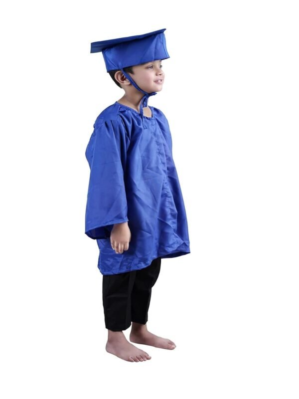 BookMyCostume Blue Graduate Convocation Graduation Day Gown Kids & Adults Fancy Dress Costume - Image 2