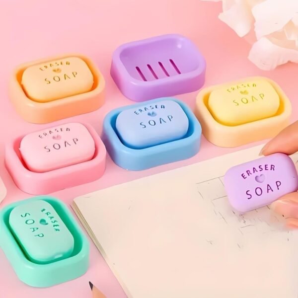 Nehuu Creation Mini Soap Eraser Rubber for Kids Girls Boys Childern- Birthday Return Gift, Pack of 2 Classroom Rewards | Non Dust Eraser | Birthday Return Gift | School College Stationery Suppliers - Image 4