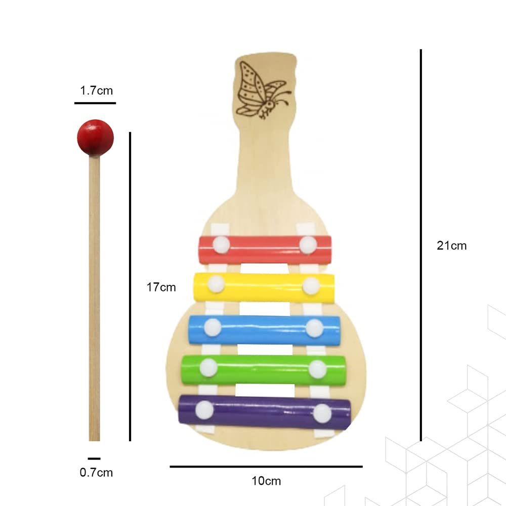 Colourful Rattles and Xylophone Toys for Kids - Non-Toxic Attractive Rattle for New Born - Wooden Ring Teether for New Born Babies - Baby Teethers (Pack of4) S, TIK Big, Kir Kir, Ring teether - Image 2