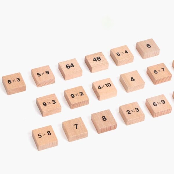 Lyla Wooden 99 Multiplication Math Blocks Learning 4-7 Years Old Boys Girls - Image 3