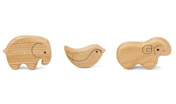 3 Wooden Rattles Toys 1 Teether for Baby/New-Born Infant Kids - Set of 4 pcs - Multicolor - Discover Sounds, Develops Sensory Skills - Image 6