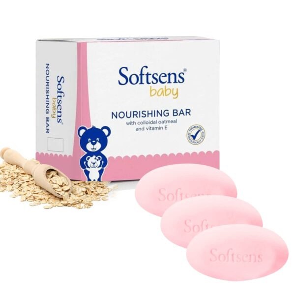 Softsens Baby Nourishing Soap Bar Enriched with Colloidal Oatmeal, Shea Butter & Vitamin E I Dermatologically Tested & Paraben Free for Baby Skin- Pack of 1 (100 gms x 3) - Image 4