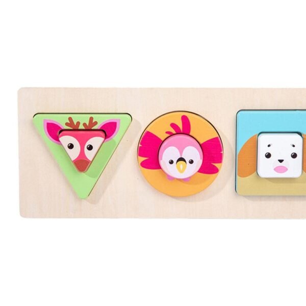 bnf® Wood Animal Sorting Toy Montessori Toy for Kids Children 3pcs Animals Blocks Baby | Toys for Baby | Developmental Baby Toys - Image 3