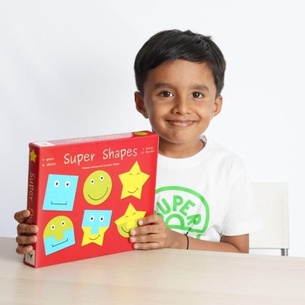 Shapes Puzzles for Kids 3-5 Year Olds, Montessori Toys for 3+ Years, Learning Educational Toys Games for 3-5 Year Kids - Super Shapes - Image 2