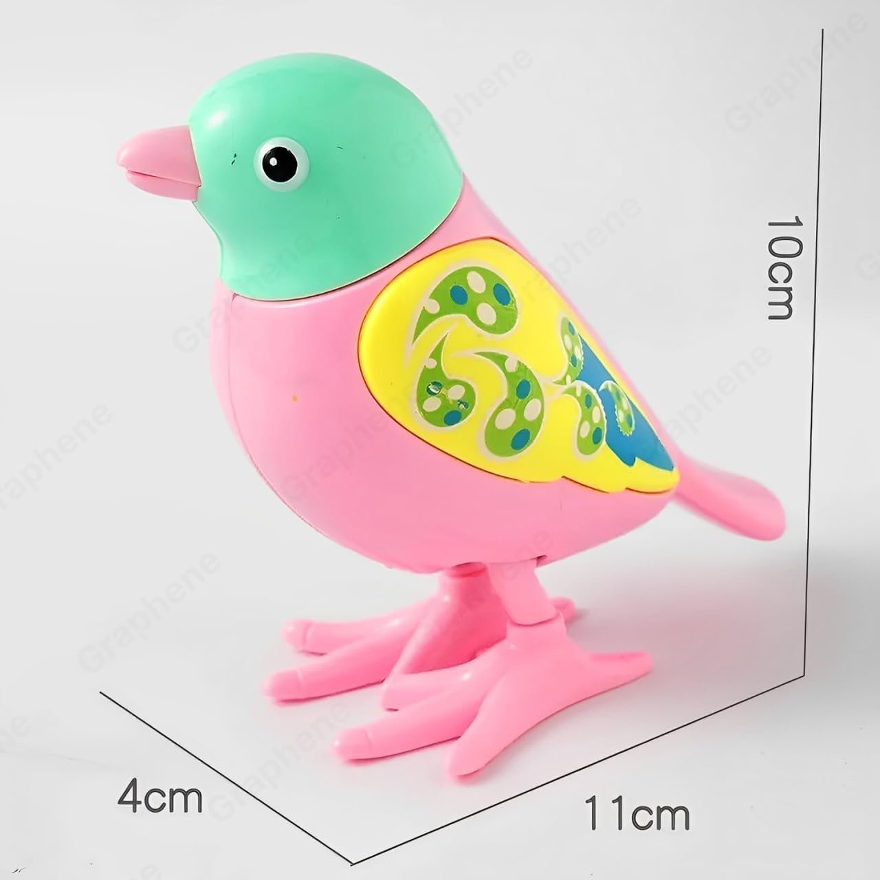 GRAPHENE Wind-Up Key Operated Jumping Animal & Bird Toys for Kids – Duck, Monkey, Dinosaur, Sparrow Moving Crawling Toys for Toddlers & Infants (1-5 Years) – Multicolor Set of 3 - Image 2
