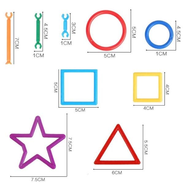 MKY® Smart Stick Building Blocks Toys - Smart Stick with Different Shapes Block Game for 3-8 Years Old Kids Boys & Girls,Multi Color,200 Piece,Multicolor (Kids Building Block Toy) - Image 3