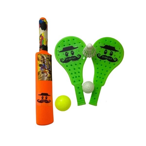 Vidhyapati Super Sport Toys Combo Bat Ball and Racket for Kids for 2 Year and Above Kids - Age 2+