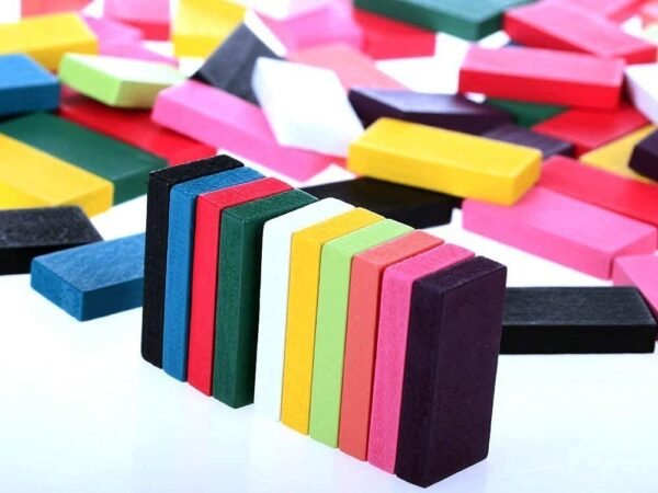 100 Piece Unbreakable Building Blocks Toy for Kids,Block Game for 3-8 Years Old Kids Boys & Girls,Random Color(100 Piece Domino Block Toys for Kids) - Image 5