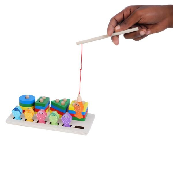 Wooden Sorting and Stacking-Magnetic Fishing Toy Set Toys for Kids Kids Toys Kids Games Indoor Games Kids Toys for 2-5 Years Kids Games Toys for 3 Year Old Boy Toys for 3+ Year Old boy - Image 3