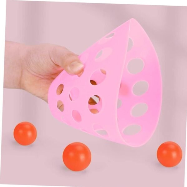 Storio Click and Catch Twin Ball Launcher Game with 3 Balls Indoor Outdoor Toy Set, Pop & Catch Ball Play Fun Boys & Girls - Multicolor - Image 3