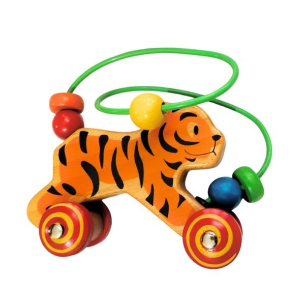 Activity Toy for 1-2 Year Kids | Bead Maze Toy for Kids | Montessori Wooden Toy Indoor Game for Kids | Animal Runner Toy for Kids | Montessori Toy Gift for boy & Girl | Wooden Toy | Random Theme