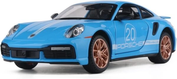 1:32 Porsche 911 Carrera Diecast Model Car Die-cast Metal Toy car Cars Pullback for Kids Best Gifts Vehicle Toys Sound and Light Pull Back (Multi Color)