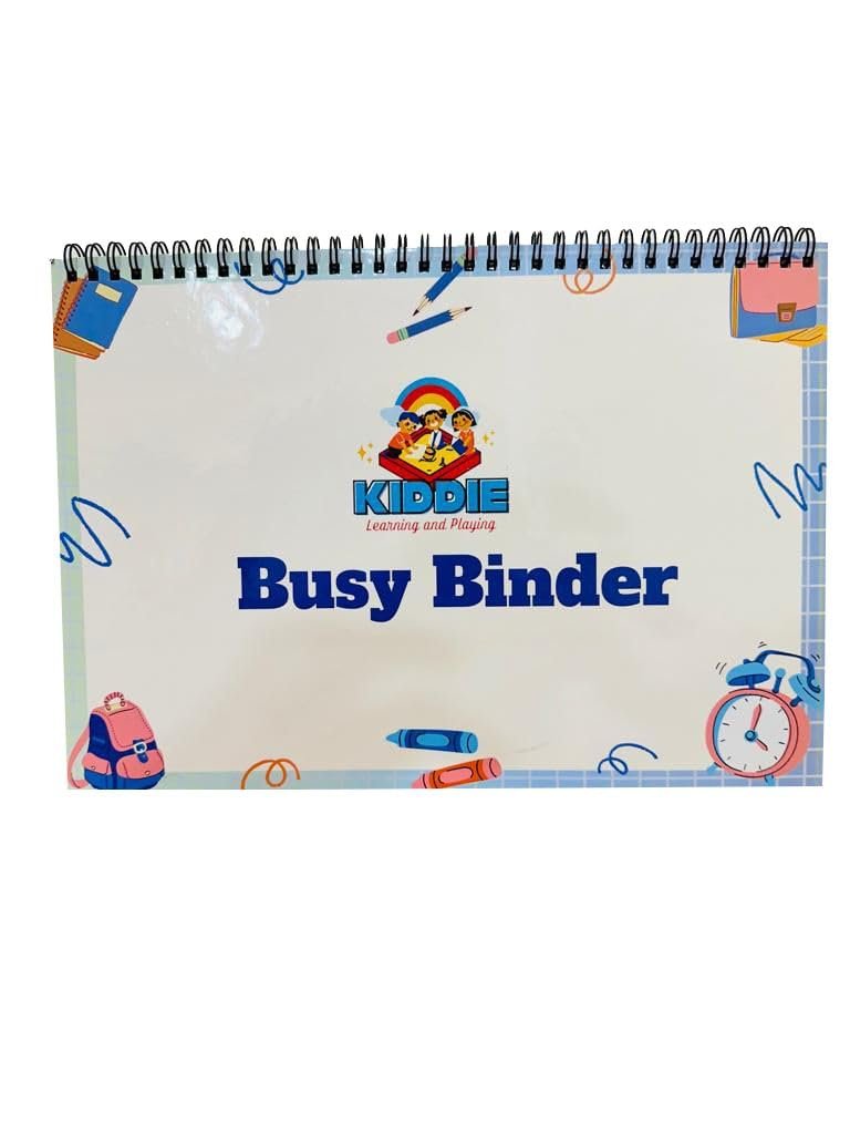 Kiddie - Preschool Busy Binder Toddler Learning Toy | Educational Activity, Velcro Reusable Sticker Book | Logical Activity Binders | Activity Binders for Kids Aged - 2-6 Years