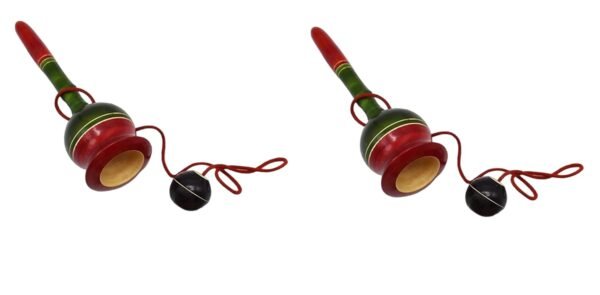 Wooden Cup and Ball Balancing Toy for Kids (3 Year+) - Pack of 2 pcs- Develop Hand-Eye Coordination and Gross Motor Skills - Image 3