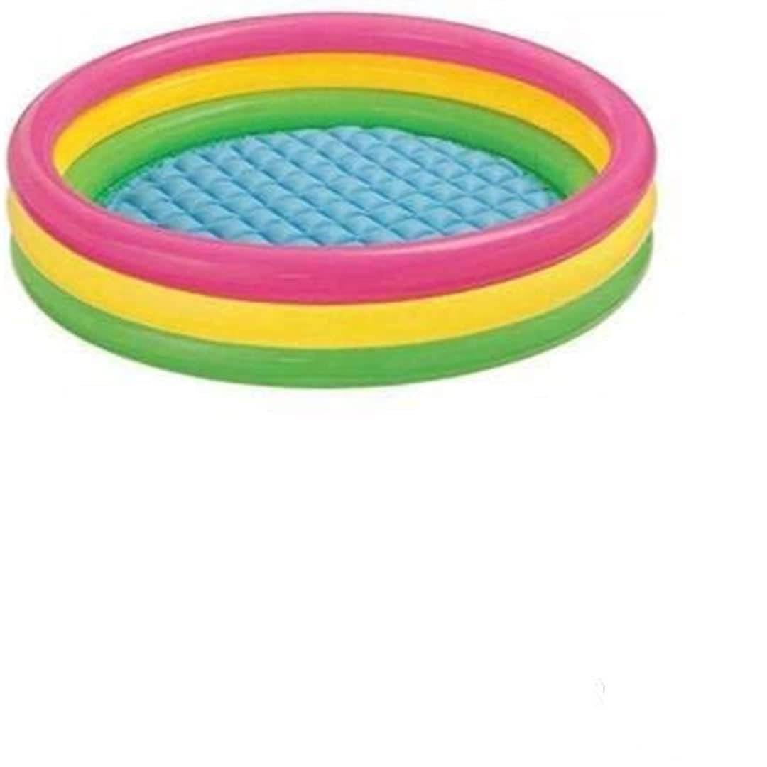 FEDDE Summer Water Fun Bathing Tub Toy for Kids Without Pump | 2 feet Kid\'s Inflatable Baby Bath Tub | 1-3 Years Inflatable Baby Water Pool | Indoor & Outdoor Swimming Pool for Kids (Multicolor)