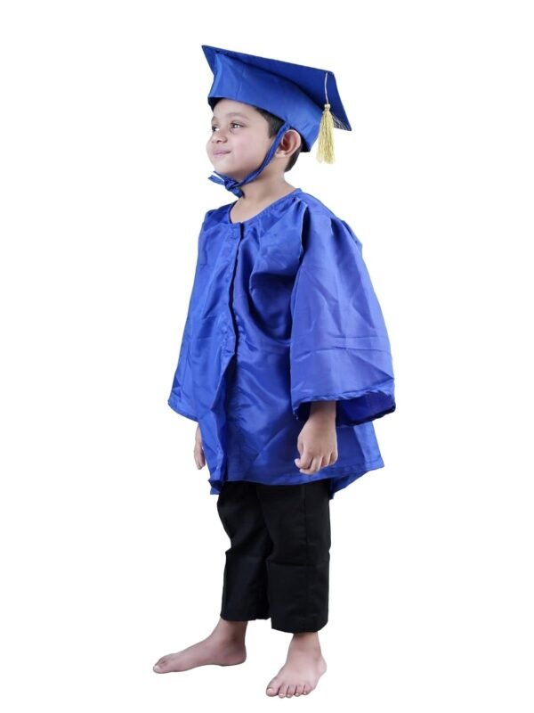 BookMyCostume Blue Graduate Convocation Graduation Day Gown Kids & Adults Fancy Dress Costume - Image 4